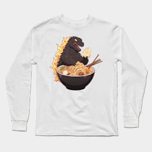ramen noodles monster Long Sleeve T-Shirt